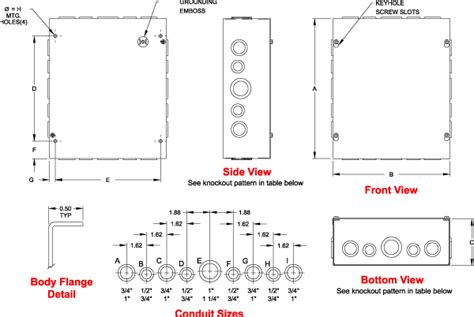 electrical outlet box with knockouts|electrical knockout hole size chart.